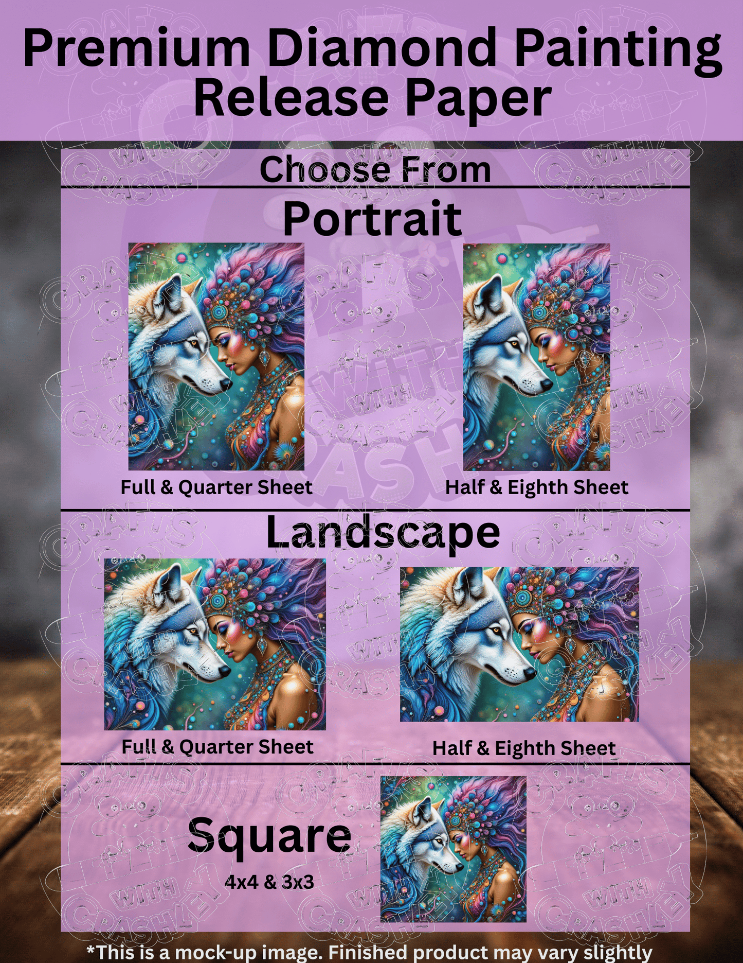 "Tribal Woman and Wolf" by ©Kelly Reins Premium Accessories for Diamond Painting