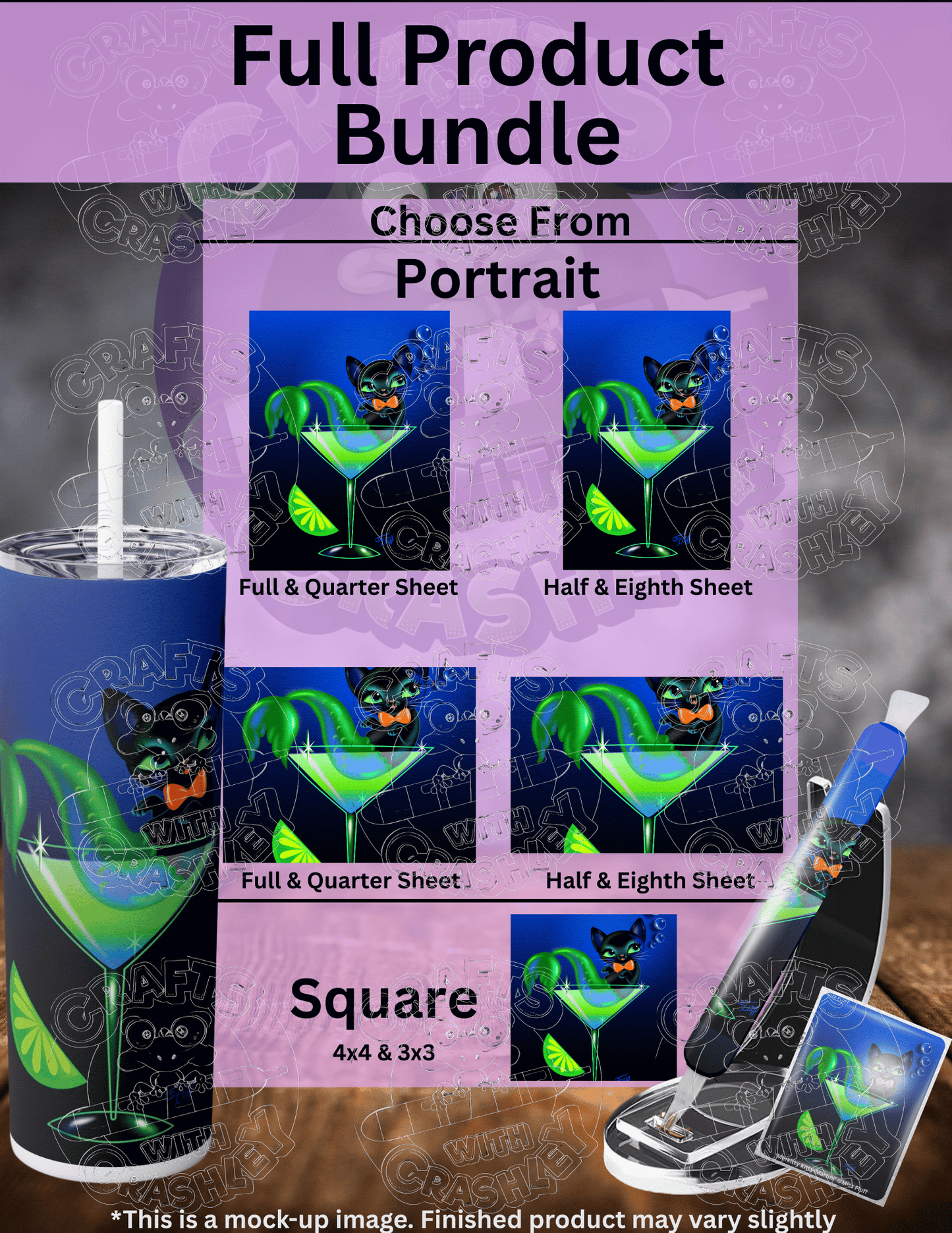 "Merkitty Kitty Martini" by ©Miss Fluff Premium Accessories for Diamond Painting