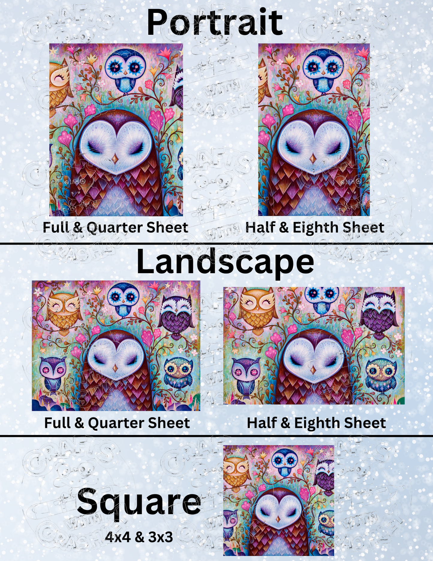 "The Great Big Owl" by ©Jeremiah Ketner Premium Decorative Release Papers for Diamond Painting