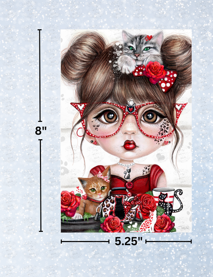 "Cat Crazy Chloe" by ©Sheena Pike Decorative Diamond Painting Release Papers