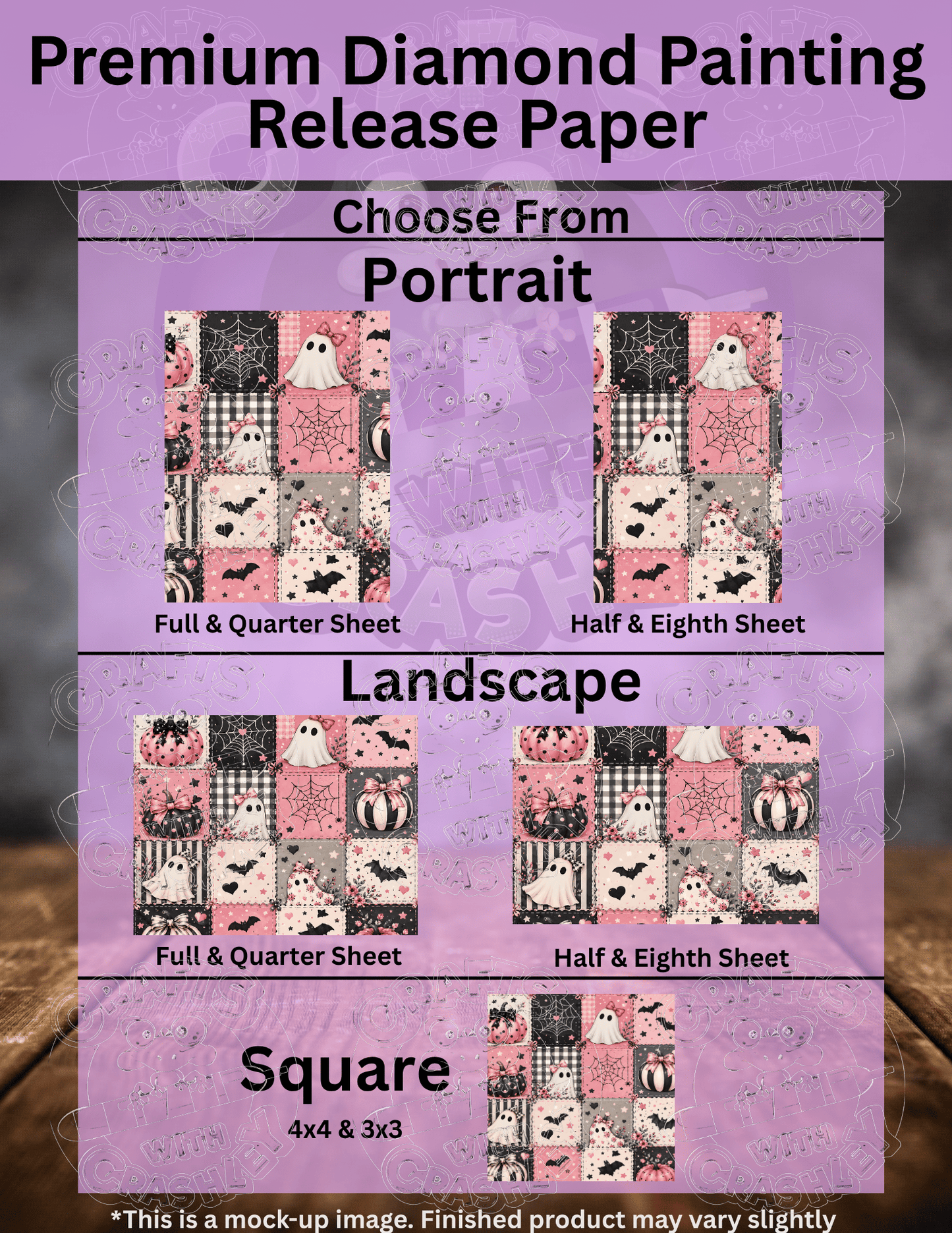 "Pink Halloween Patchwork" Premium Accessories for Diamond Painting