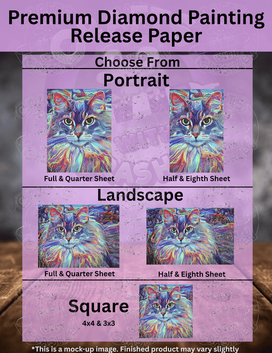 "Cleo the Colorful Long Hair Cat" by ©Peggy Collins Premium Accessories for Diamond Painting