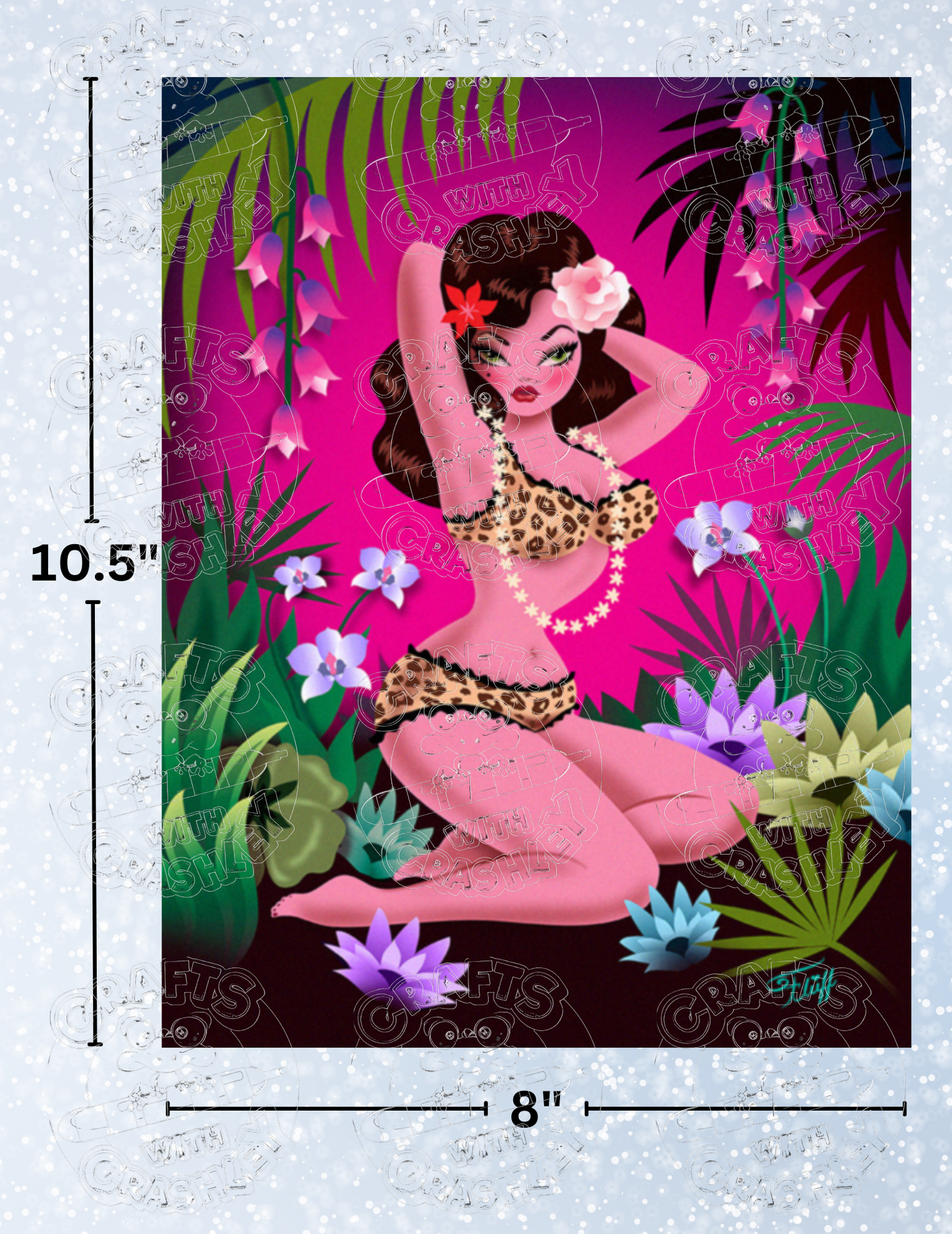 "Jungle Flower" by ©Miss Fluff Premium Decorative Release Papers for Diamond Painting