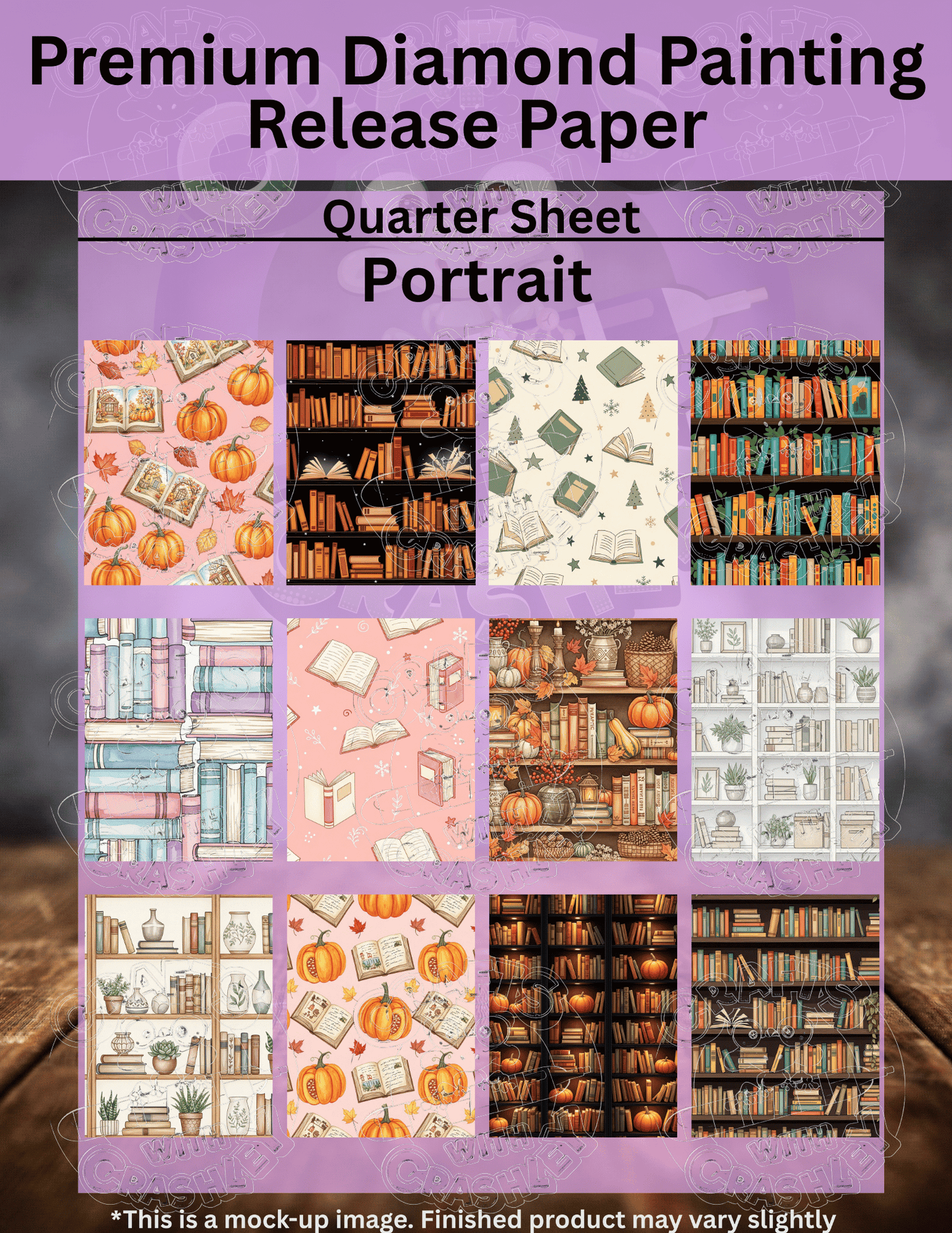 Autumn Library Combo Pack Premium Release Paper for Diamond Painting