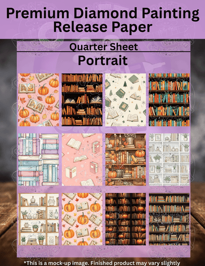 Autumn Library Combo Pack Premium Release Paper for Diamond Painting