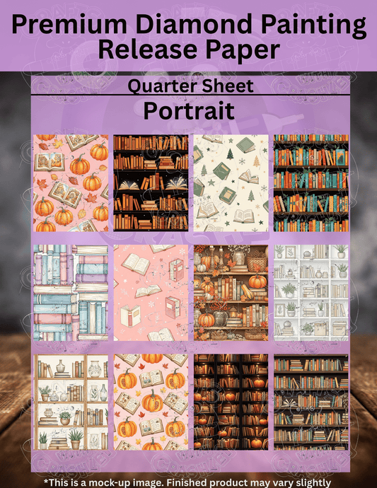Autumn Library Combo Pack Premium Release Paper for Diamond Painting