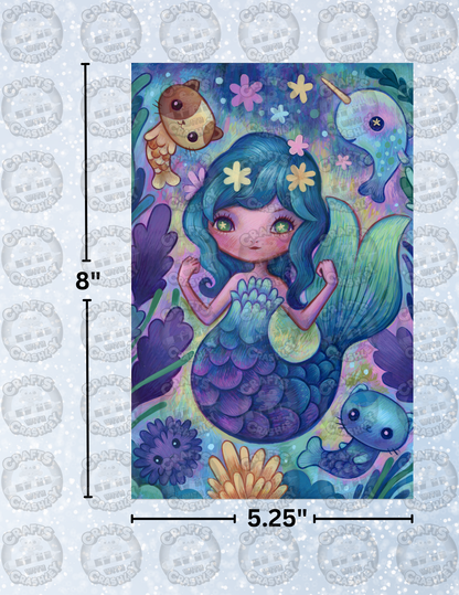 "Lapis Mermaid" by ©Jeremiah Ketner Decorative Diamond Painting Release Papers