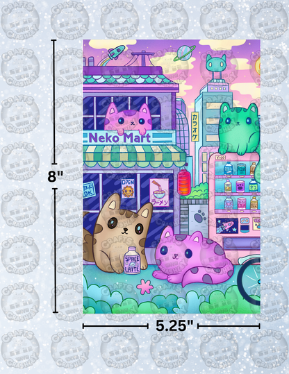 "Neko Mart" by ©Jeremiah Ketner Decorative Diamond Painting Release Papers