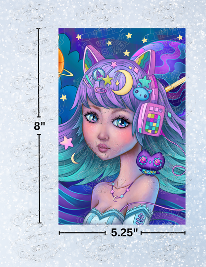 "Cyber Owl" by ©Jeremiah Ketner Decorative Diamond Painting Release Papers