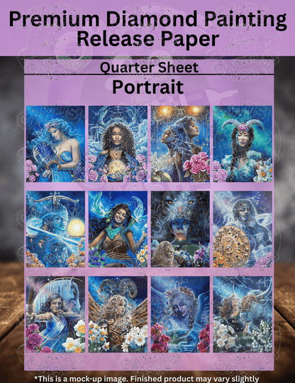Limited Edition "Zodiac Combo Pack" by ©Dakota Daetwiler Premium Release Paper for Diamond Painting