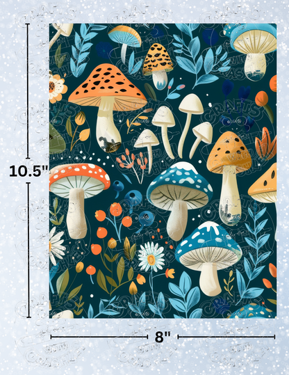 "Mushroom Land" Premium Decorative Release Papers for Diamond Painting