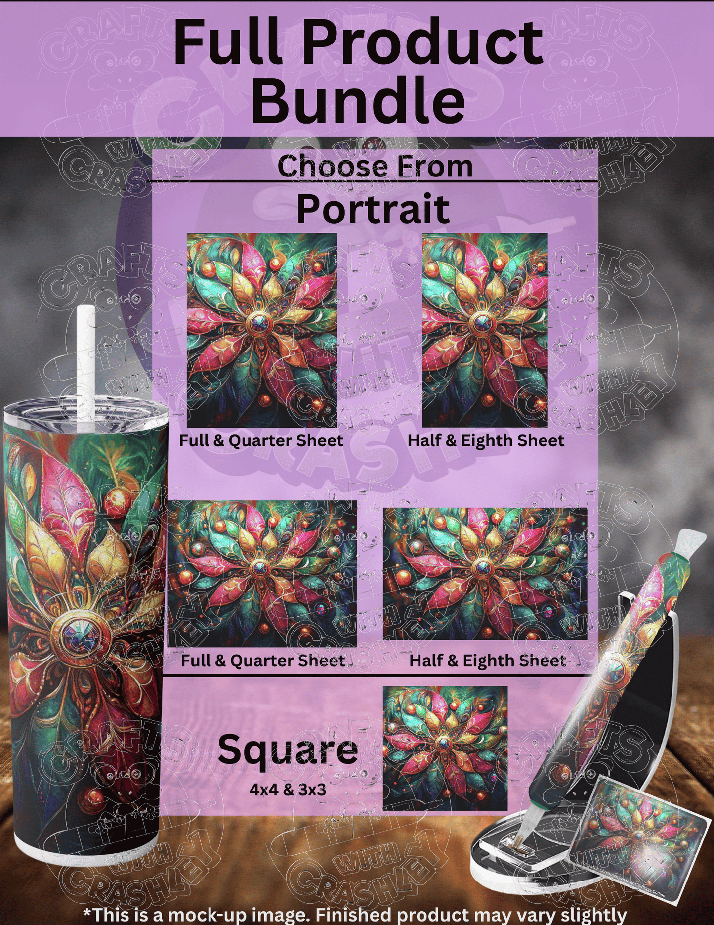 "Poinsettia Christmas Ornament" by ©Peggy Collins Premium Accessories for Diamond Painting