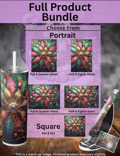 "Poinsettia Christmas Ornament" by ©Peggy Collins Premium Accessories for Diamond Painting