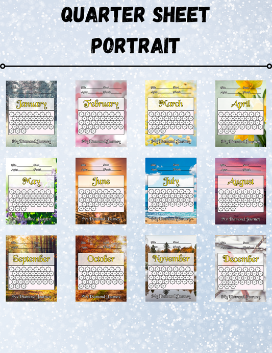 "Tracking Calendar Combo Pack" Decorative Diamond Painting Release Papers