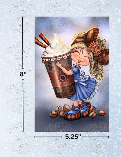 "Fancy Coffee Bestie" by ©Sherri Baldy Decorative Diamond Painting Release Papers