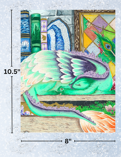 "Alchemist's Desk Dragon" by ©Courtney Lyons Premium Decorative Release Papers for Diamond Painting