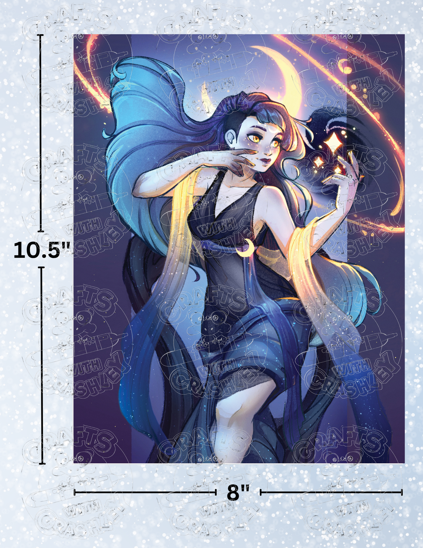 "Goddess of Night" by ©ChrissaBug Premium Decorative Release Papers for Diamond Painting