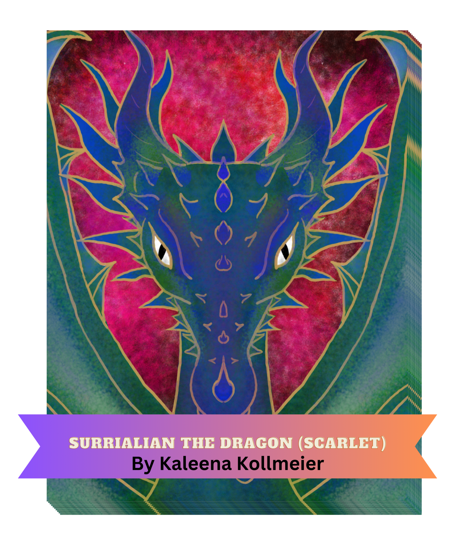 "Surrialian The Dragon (Scarlet)" by Kaleena Kollmeier Decorative Diamond Painting Release Papers
