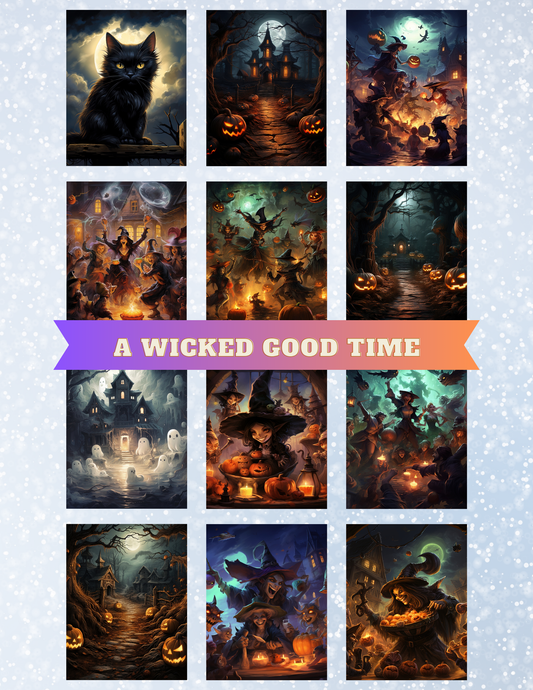 "A Wicked Good Time" Decorative Diamond Painting Release Papers