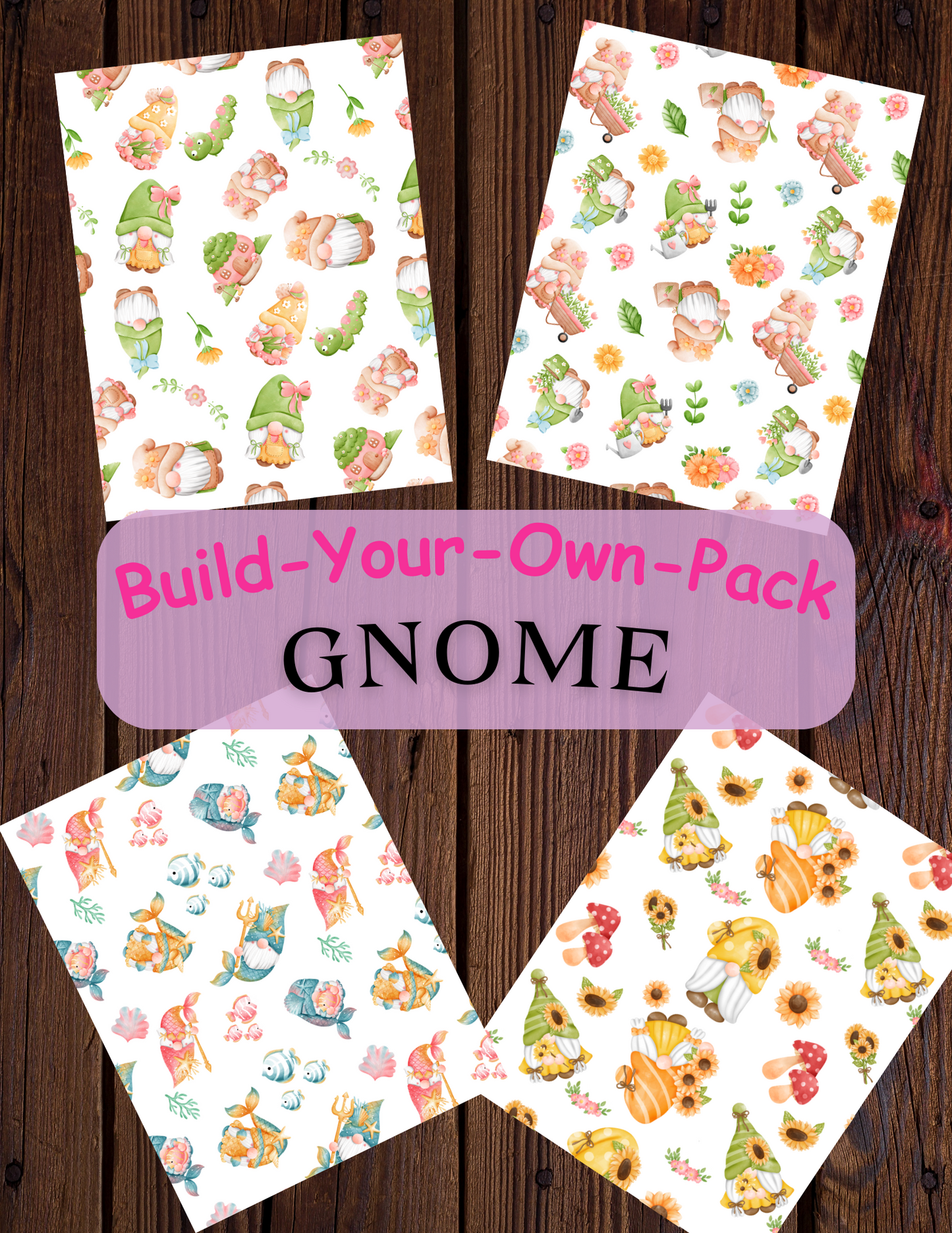 Gnome Build Your Own Pack Premium Decorative Release Papers