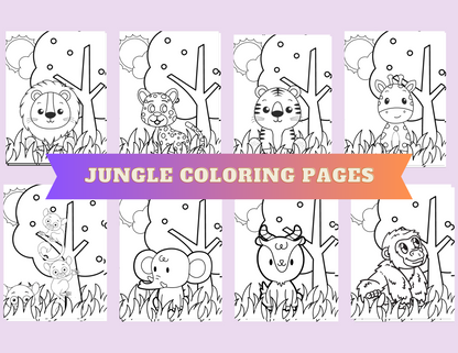 "Jungle Coloring Pages" Premium Diamond Painting Release Papers