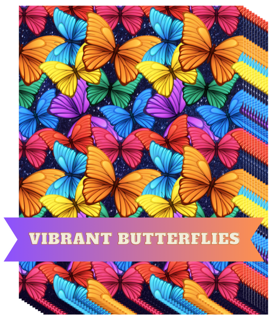 "Vibrant Butterflies" Decorative Diamond Painting Release Papers