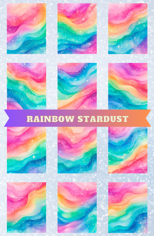 "Rainbow Stardust" Premium Diamond Painting Release Papers