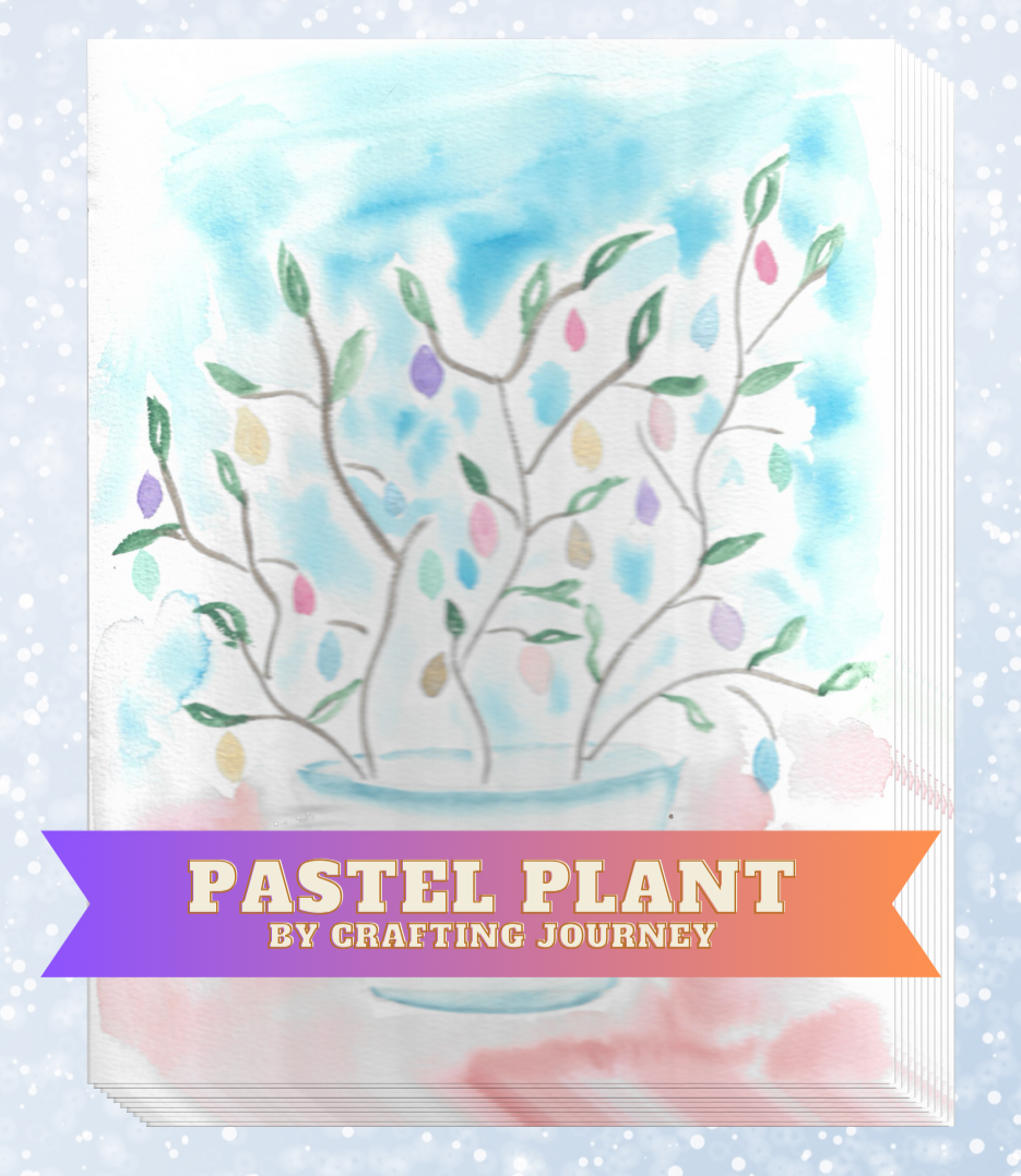 "Pastel Plant" by Crafting Journey Decorative Diamond Painting Release Papers