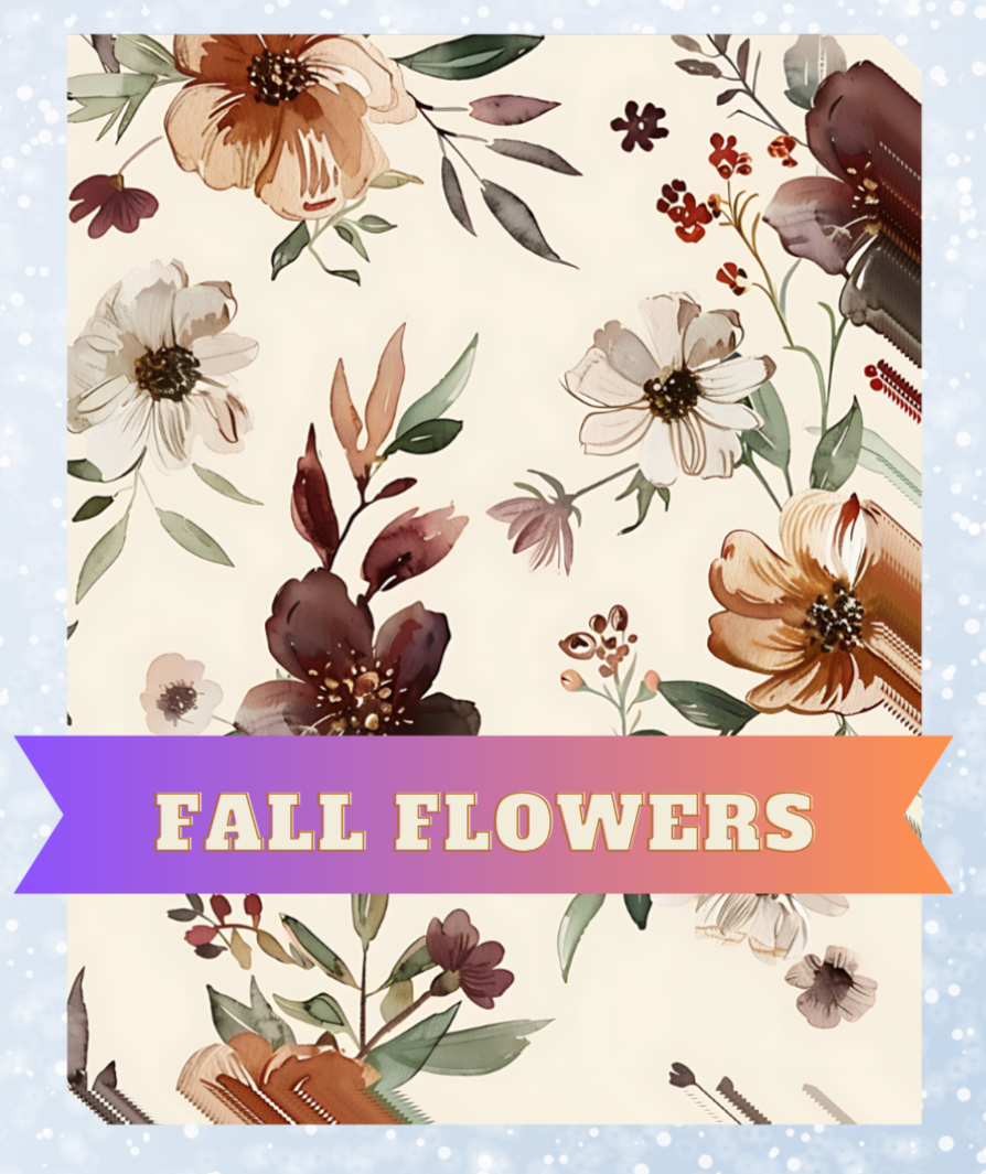 "Fall Flowers" Decorative Diamond Painting Release Papers