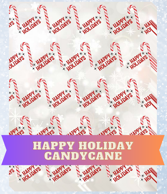 "Happy Holiday Candycane" Decorative Diamond Painting Release Papers