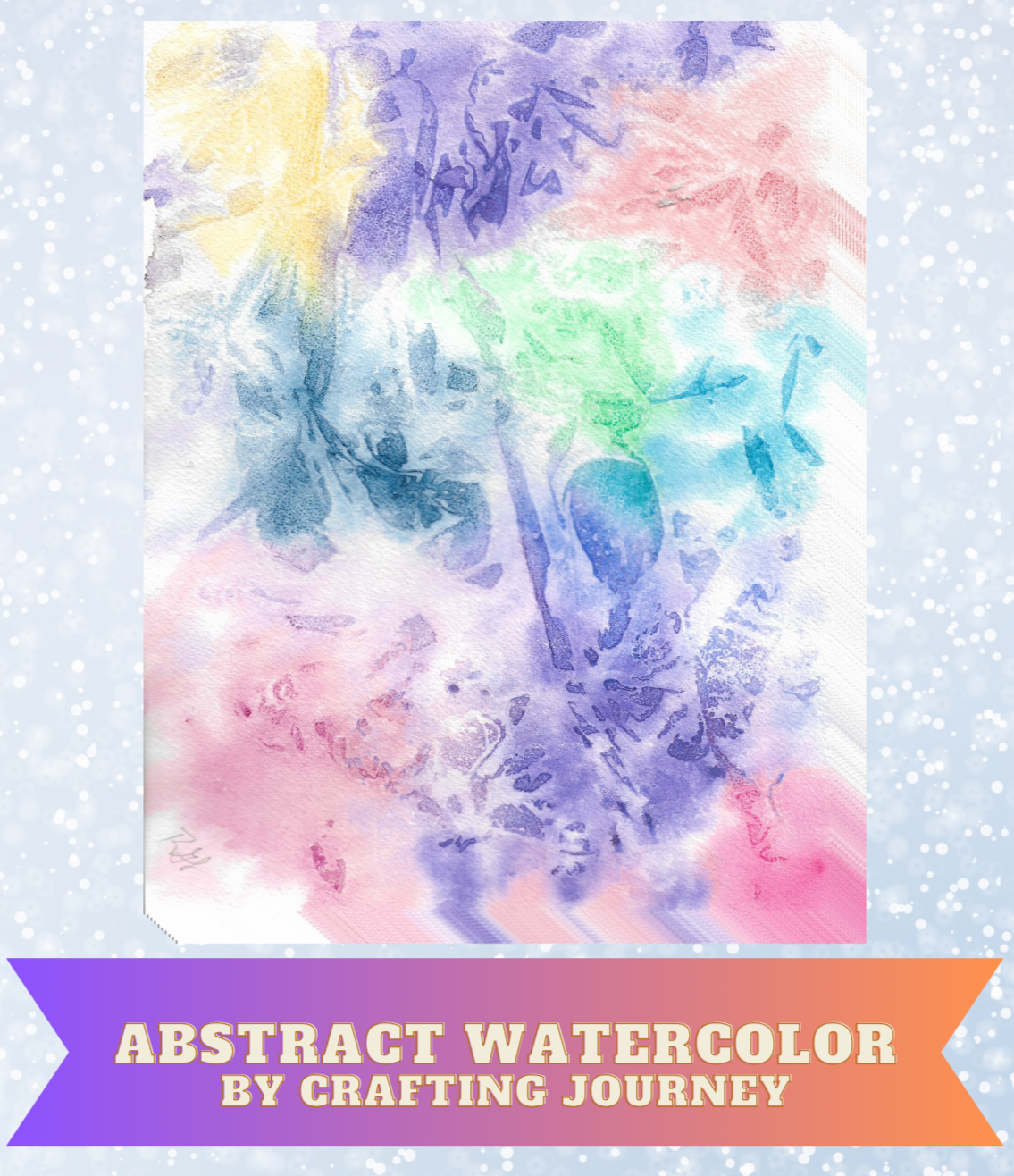 "Abstract Watercolor" By Crafting Journey Decorative Diamond Painting Release Papers