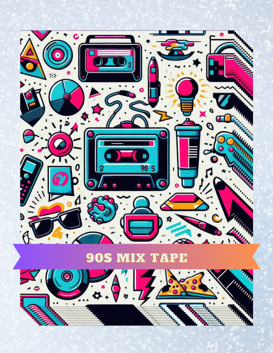 "90s Mix Tape" Decorative Diamond Painting Release Papers