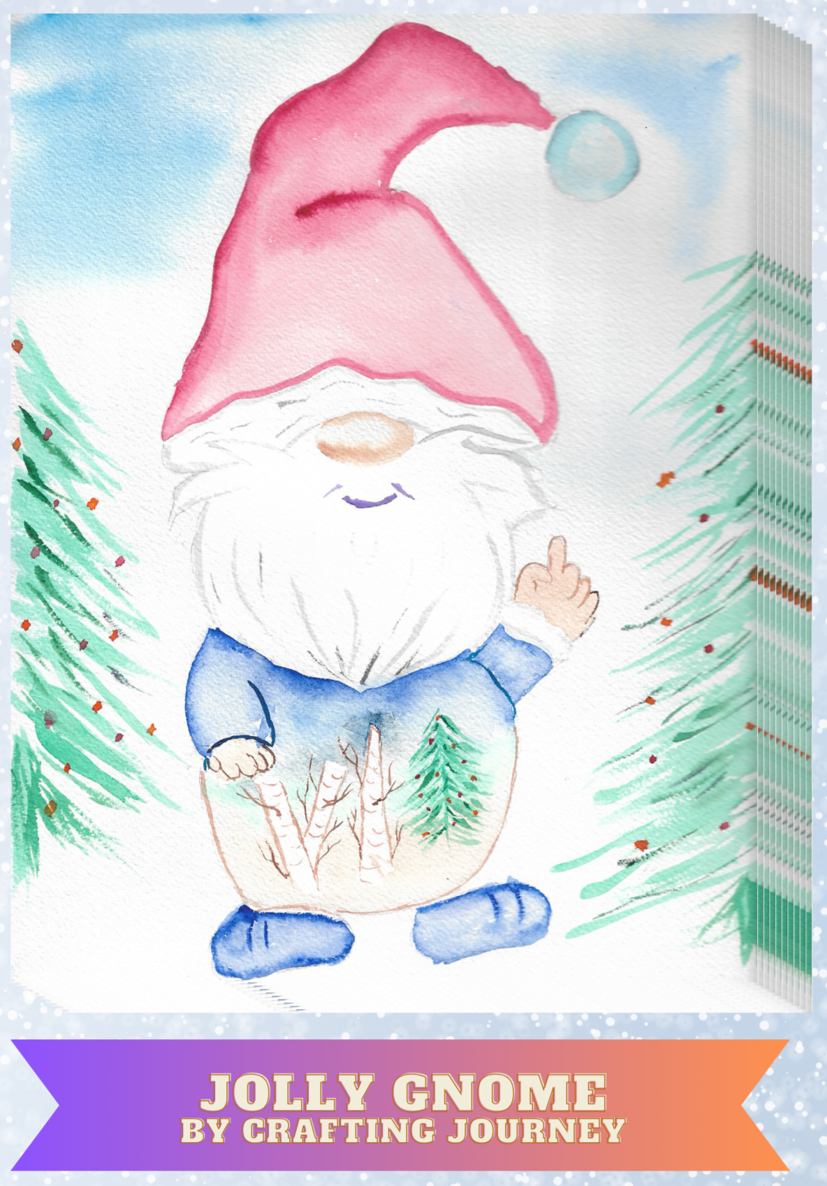 "Jolly Gnome" By Crafting Journey Decorative Diamond Painting Release Papers