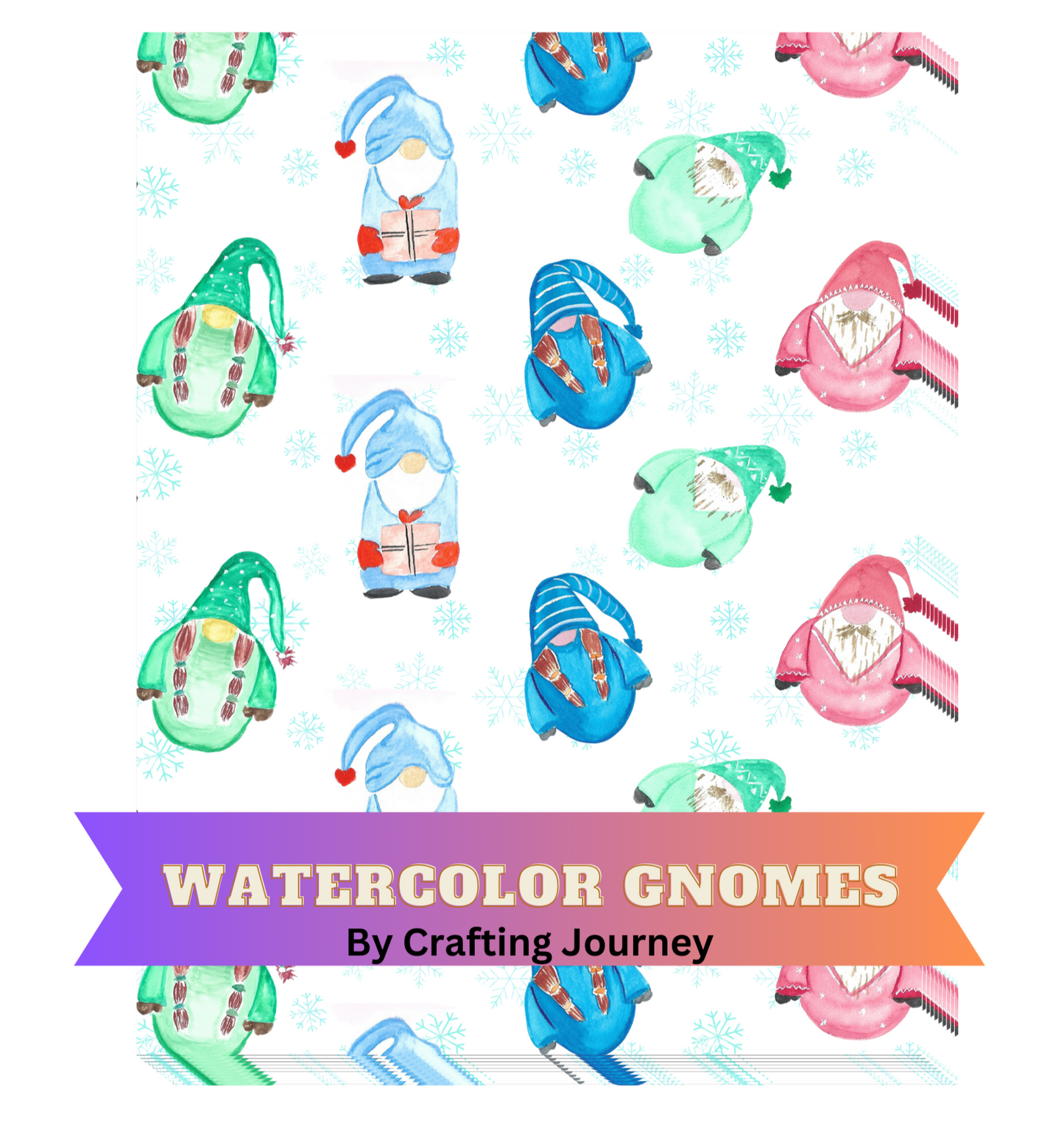 "Watercolor Gnomes" by Crafting Journey Decorative Diamond Painting Release Papers