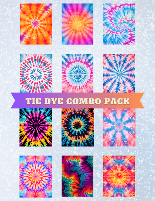 "Tie Dye Combo Pack" Premium Diamond Painting Release Papers