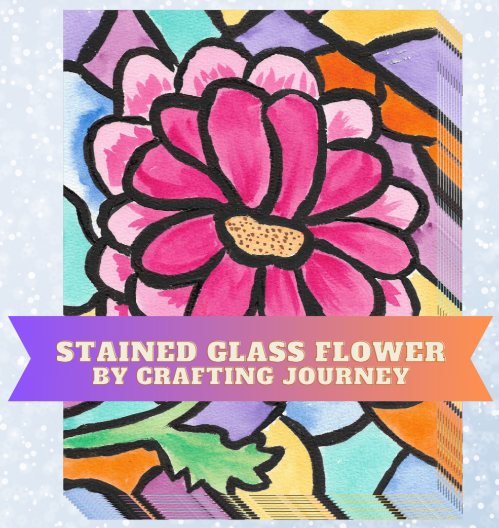 "Stained Glass Flower" By Crafting Journey Decorative Diamond Painting Release Papers