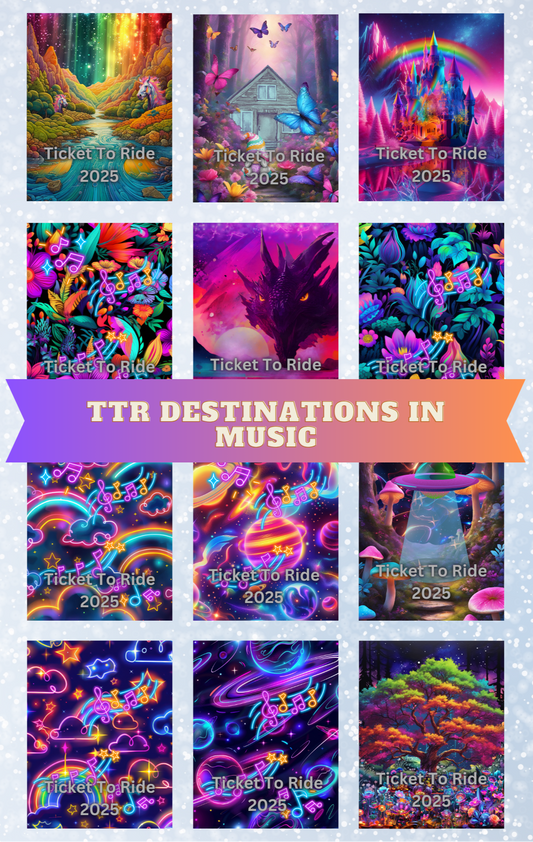 "TTR Destinations in Music" Decorative Diamond Painting Release Papers