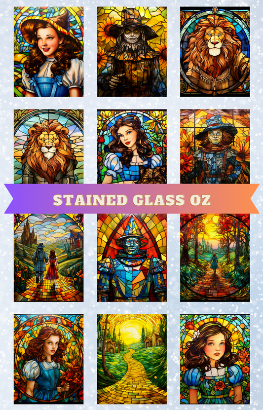 "Stained Glass Oz" Premium Diamond Painting Release Papers