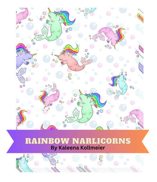 "Rainbow Narlicorns" by Kaleena Kollmeier Decorative Diamond Painting Release Papers