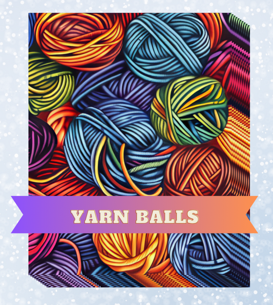 "Yarn Balls" Decorative Diamond Painting Release Papers