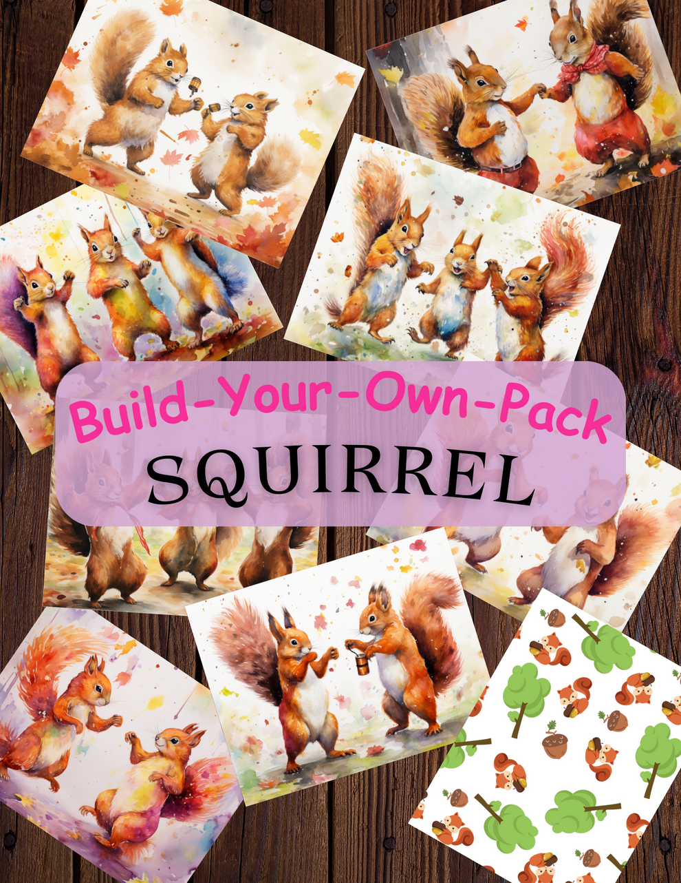 Squirrel Build Your Own Pack Premium Decorative Release Papers – Crafts ...