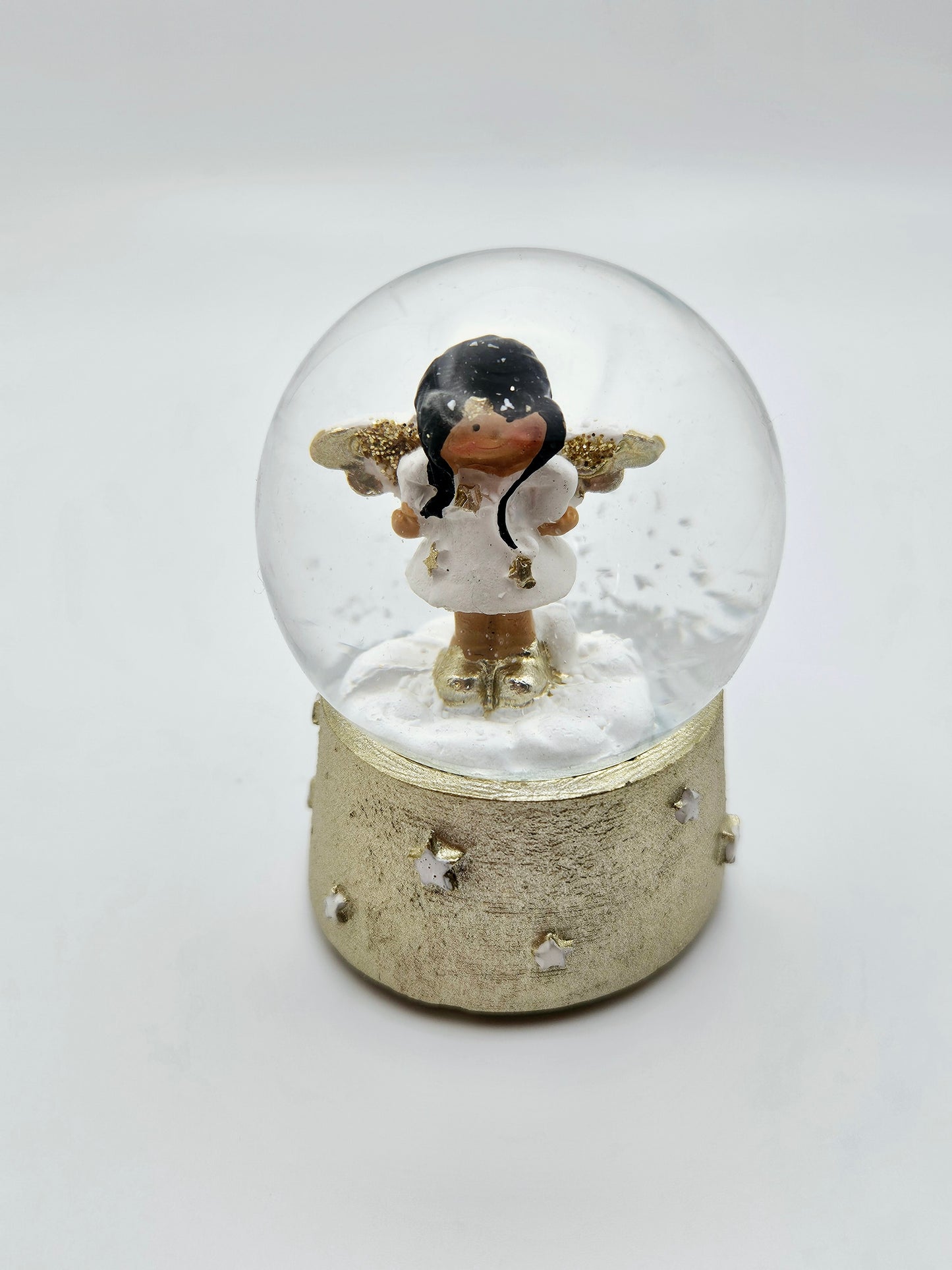 Black Hair Angel Snow Globe Coverminders