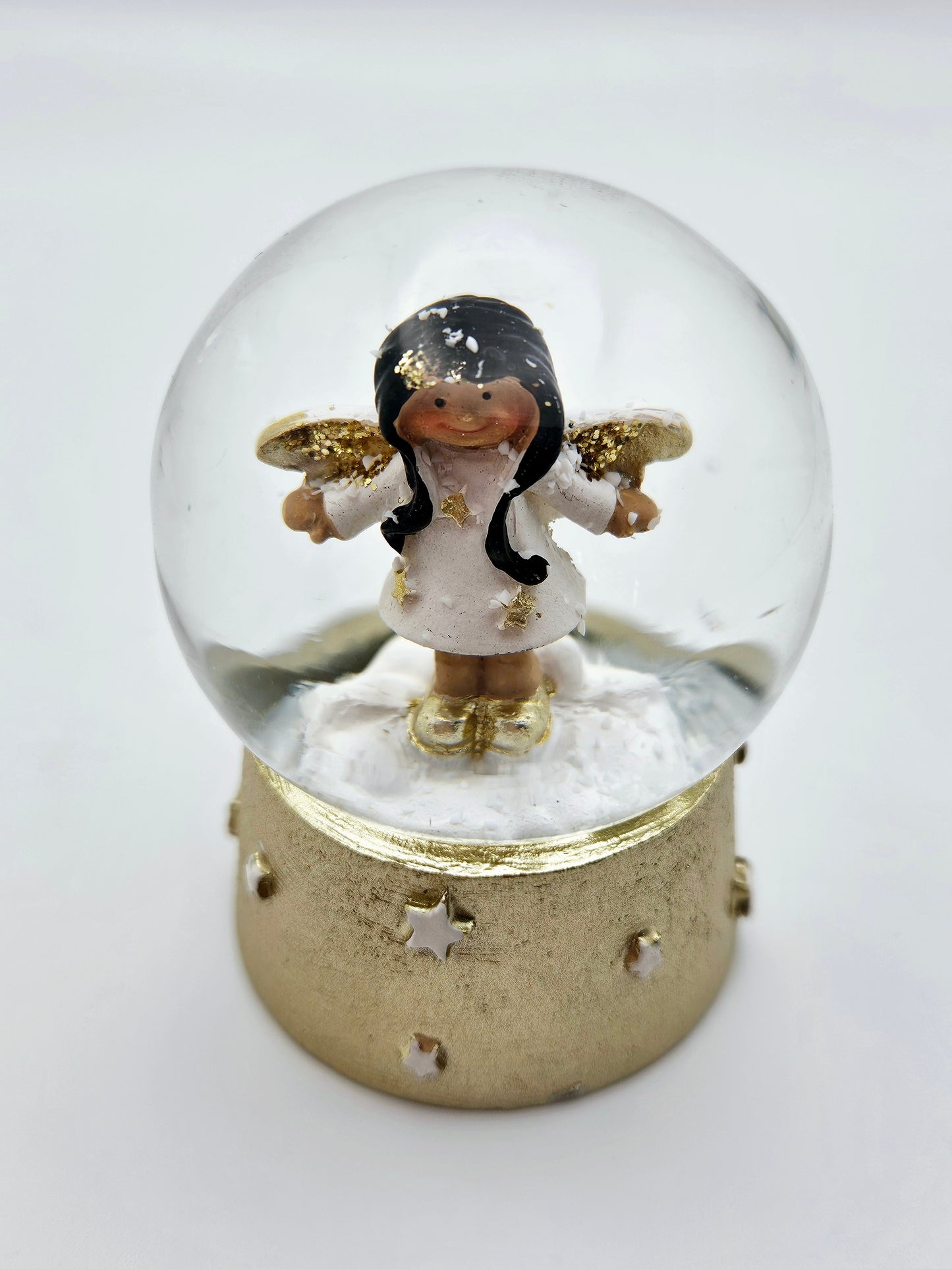 Black Hair Angel Snow Globe Coverminders