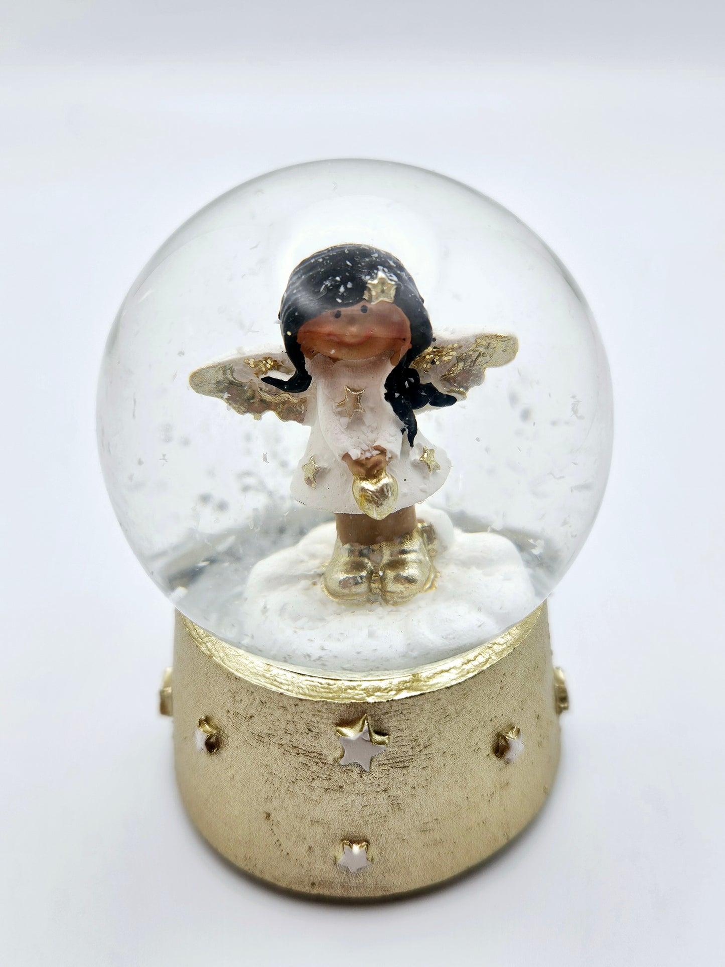 Black Hair Angel Snow Globe Coverminders