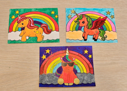 "Unicorn Coloring Pages" Premium Diamond Painting Release Papers