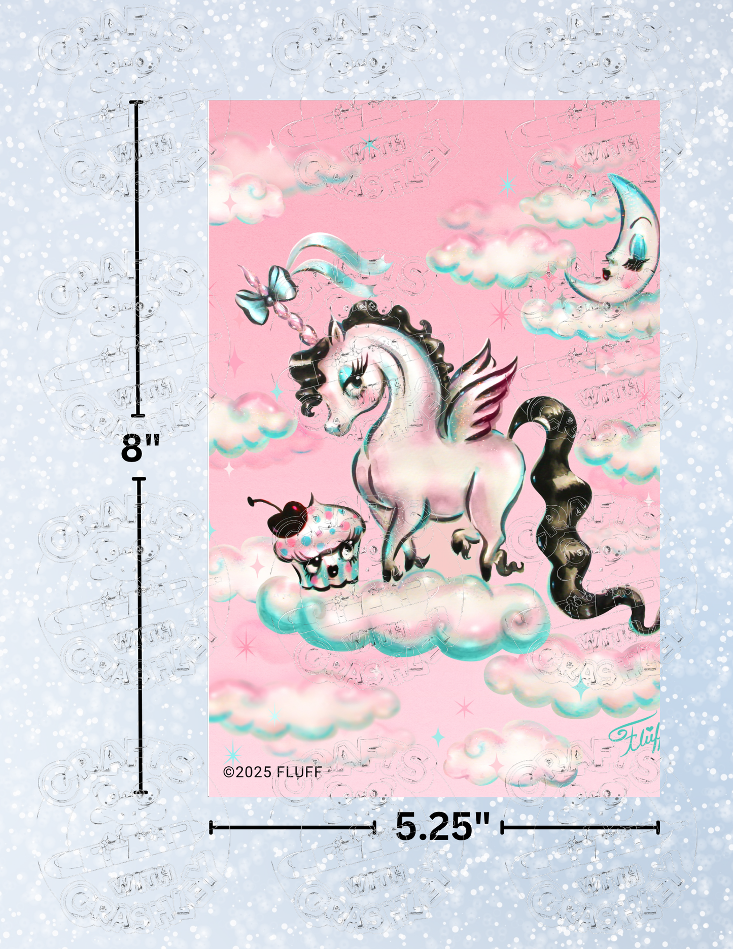 "Baby Unicorn Pegasus" by ©Miss Fluff Premium Decorative Release Papers for Diamond Painting