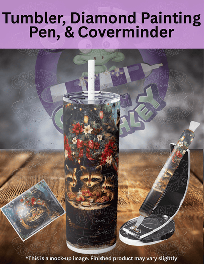 "Raccoon Christmas" by ©Claudia McKinney Premium Accessories for Diamond Painting