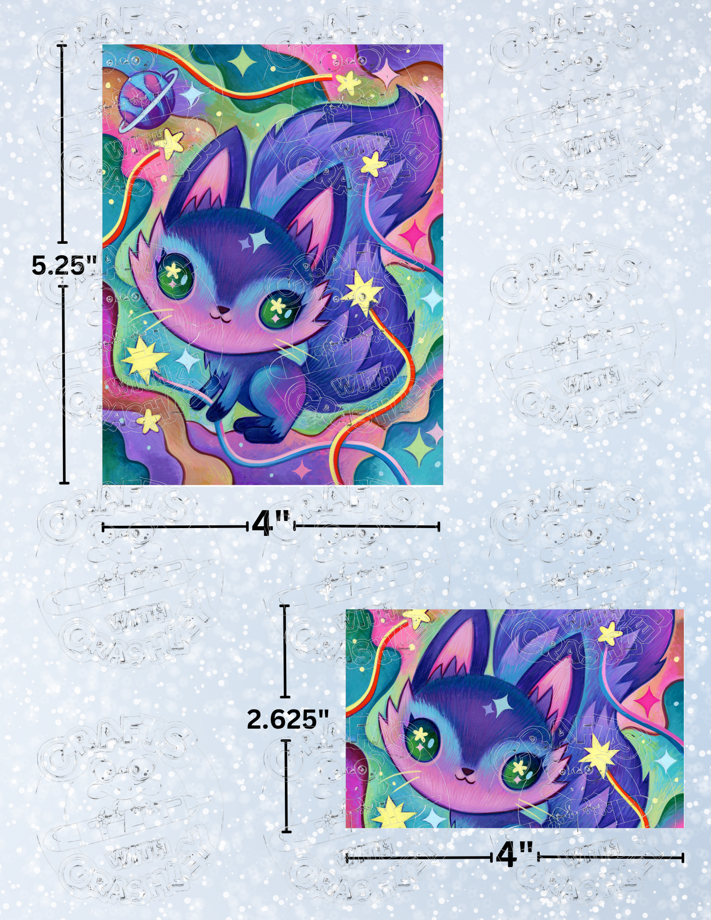 "Cosmic Fox" by ©Jeremiah Ketner Decorative Diamond Painting Release Papers