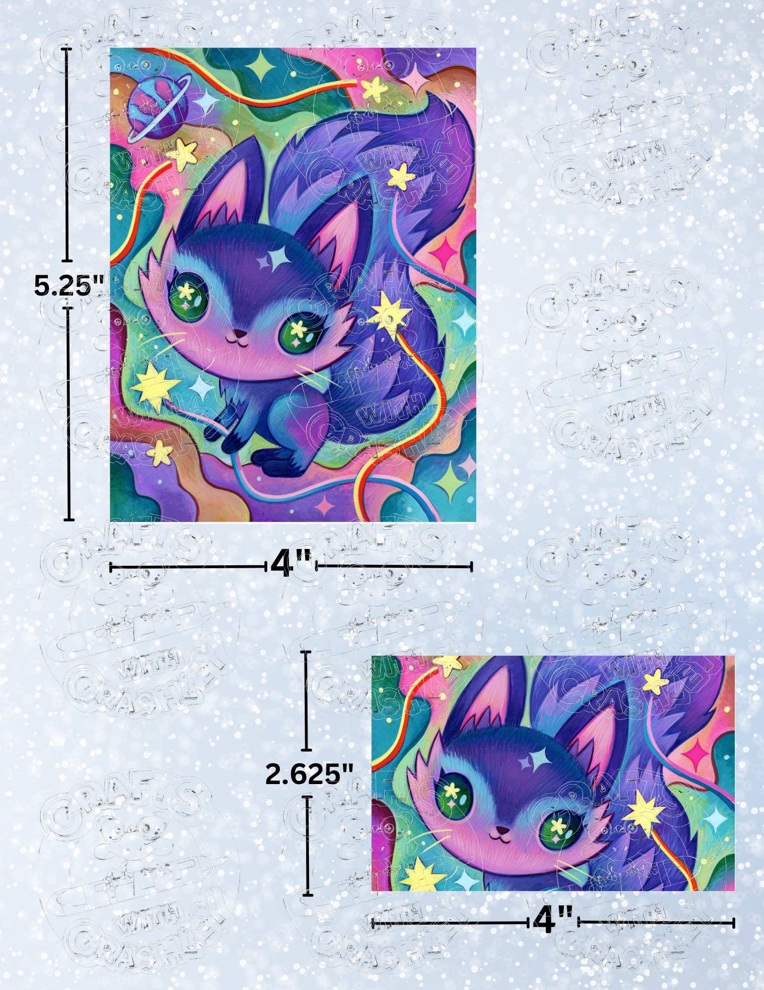 "Cosmic Fox" by ©Jeremiah Ketner Decorative Diamond Painting Release Papers