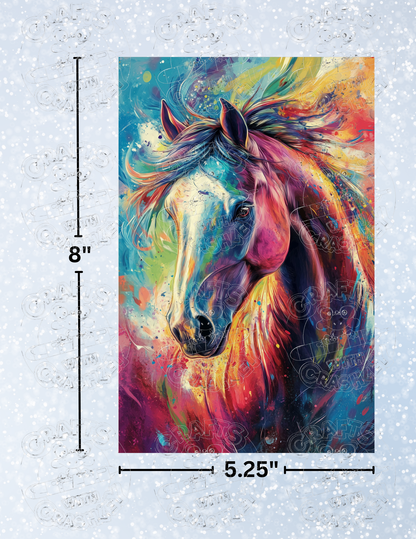 "Splattered Stallion" by ©Catriona Crehan Premium Decorative Release Papers for Diamond Painting